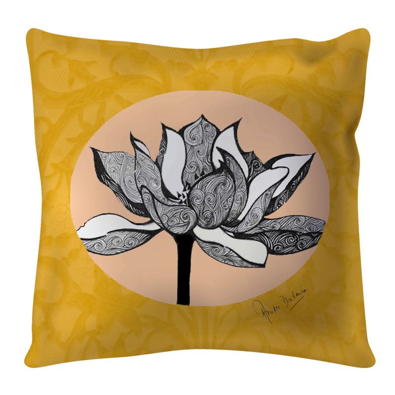 Cushion Yellow Lotus