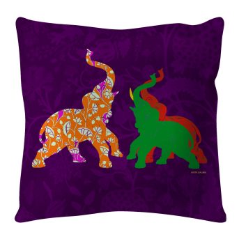 cushion elephant purple