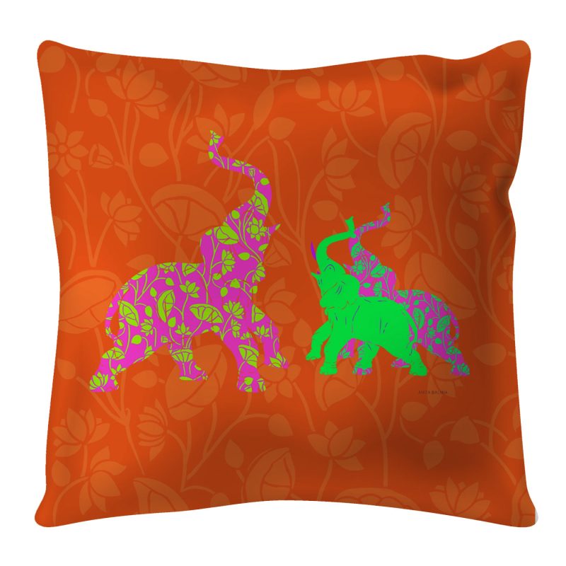 cushion elephant orange