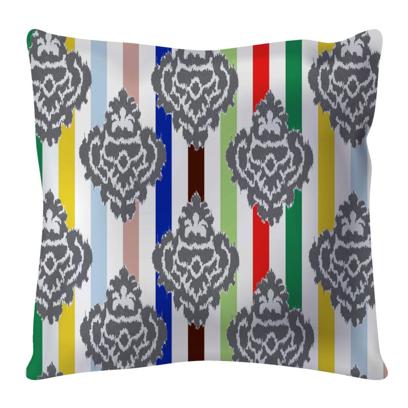 cushion ikat stripes