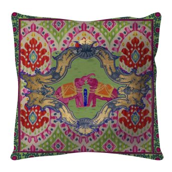 cushion multi-colour elephant