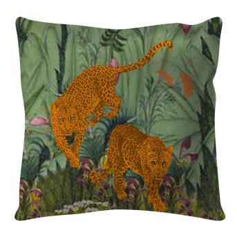 silk cheetah cushion