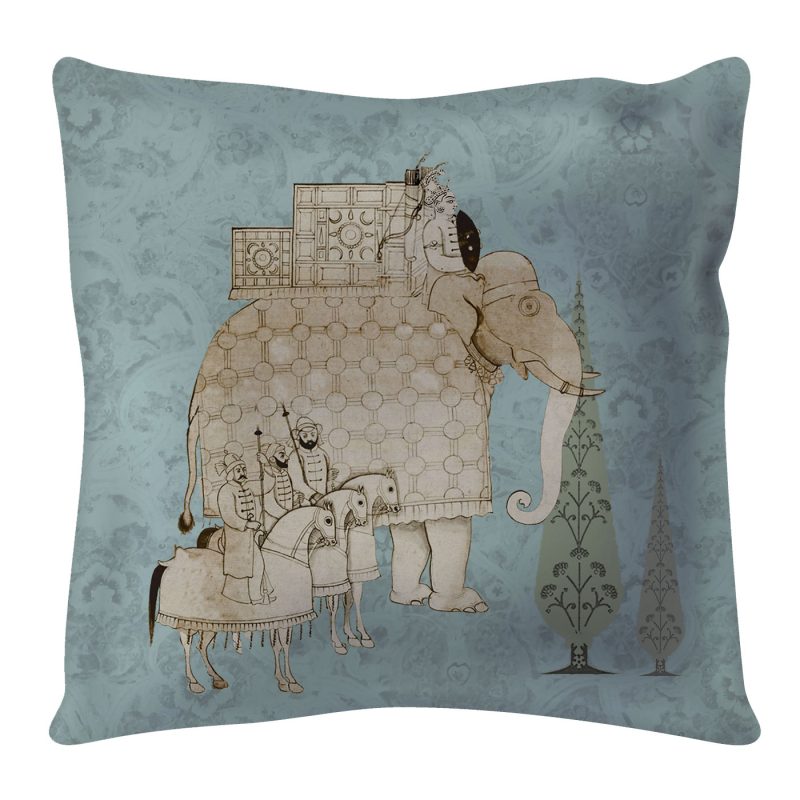 Cushion Elephant Blue